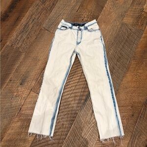 Vintage DKNY Jeans Light Wash Raw Hem Y2K Denim Made in USA 🇺🇸Size 2